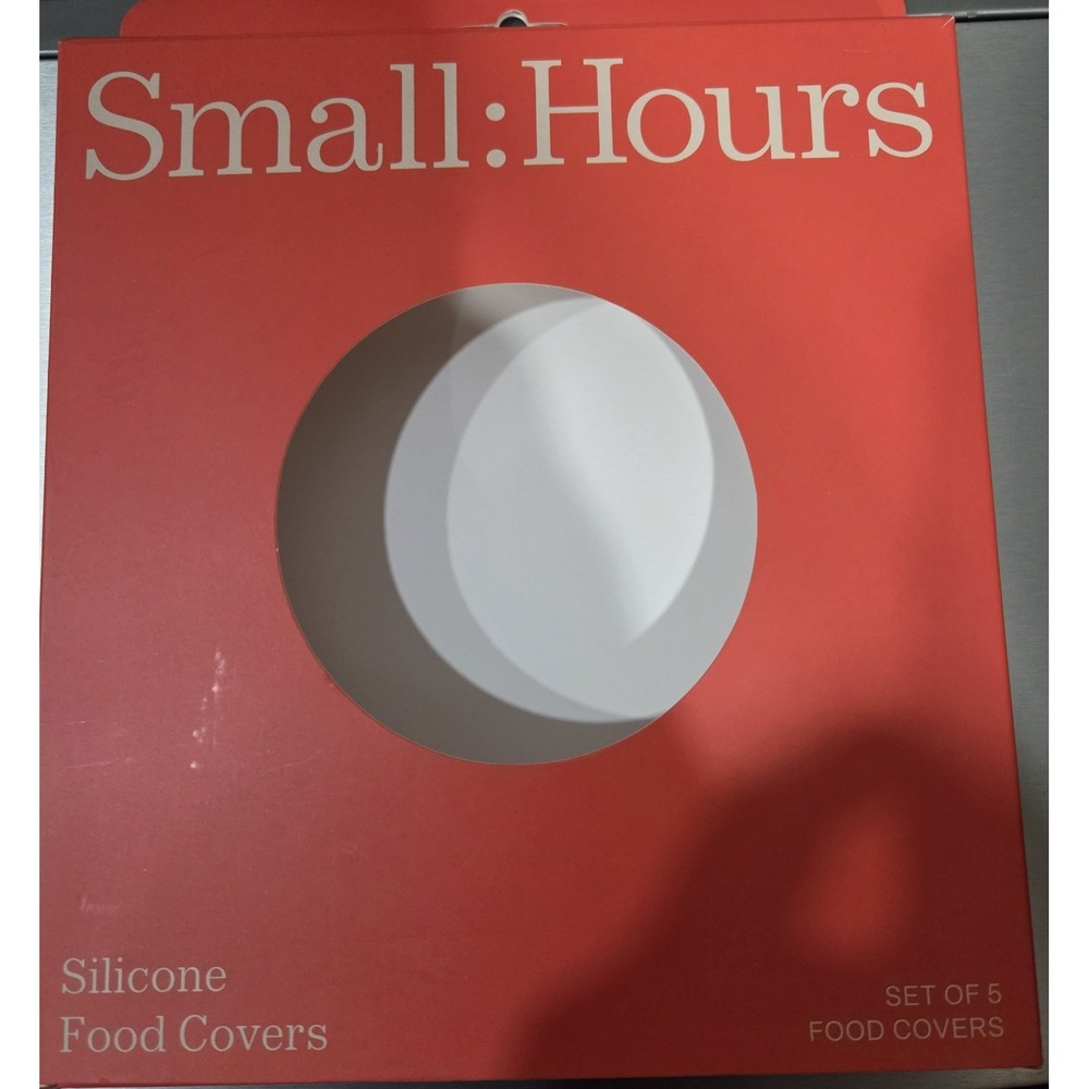 SMALL HOURS Silicone Food Covers Set‎ Of 5 NIP